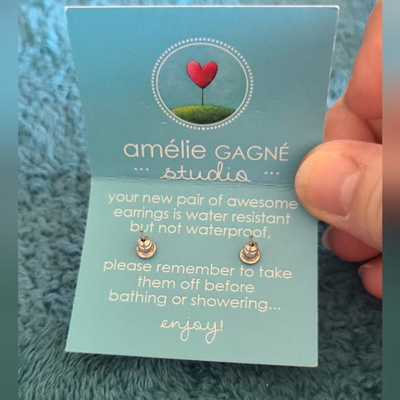 Amélie Gagné Handmade Dolphin Earrings - Picture 5 of 6